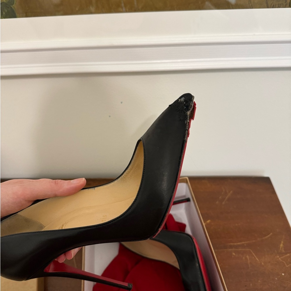 Damaged Christian Louboutin Pigalle Follies Black in box damaged - Picture 11 of 13